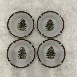 Set of‎ 4 Pacific Rim Christmas Tree Dessert Salad Bowls Porcelain